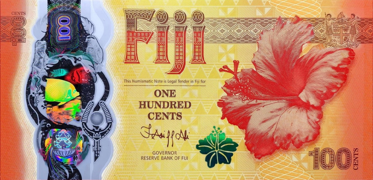 thumbnail image 2 of 2021 Indochinese Peninsula $100 Polymer Fantasy Banknote - UNC, Dancer & Elephant 2 of 6
